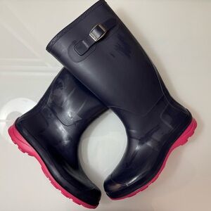 Kamik Black Boots with Pink Soles